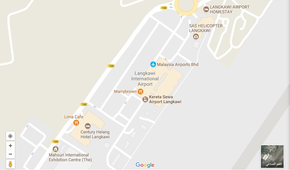 موقع مطار لنكاوي الدولي