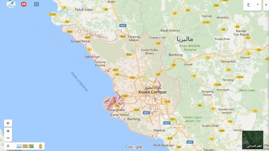خريطة سيلانجور ماليزيا